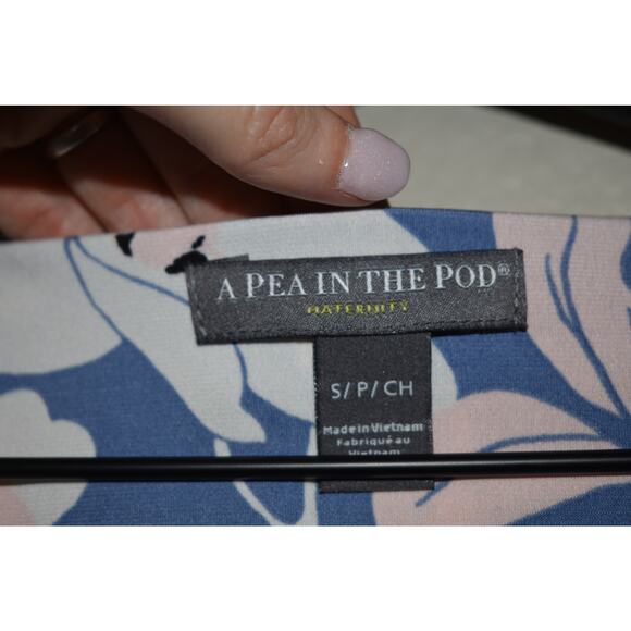 A Pea in the Pod Purple Floral Wrap Dress Size S - Picture 5 of 8